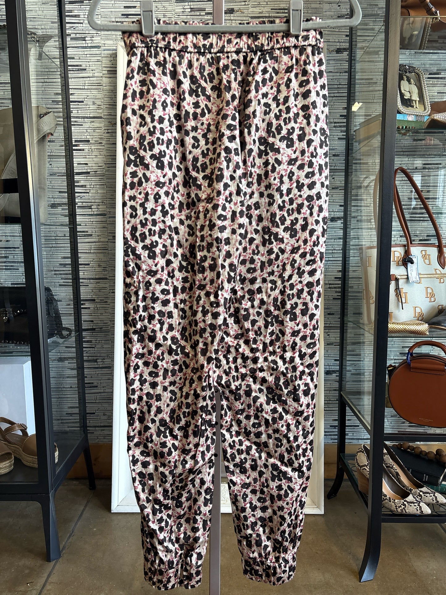 ZARA Size XS Cream/multi Animal Print Pants