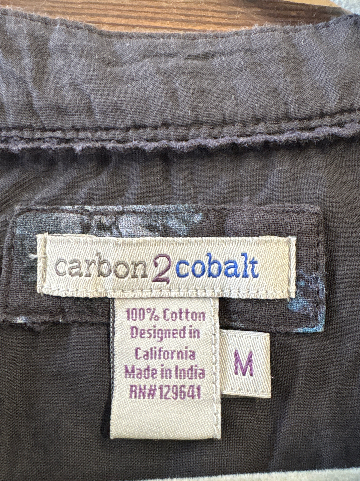 Carbon 2 Cobalt Size M Black Floral Dress