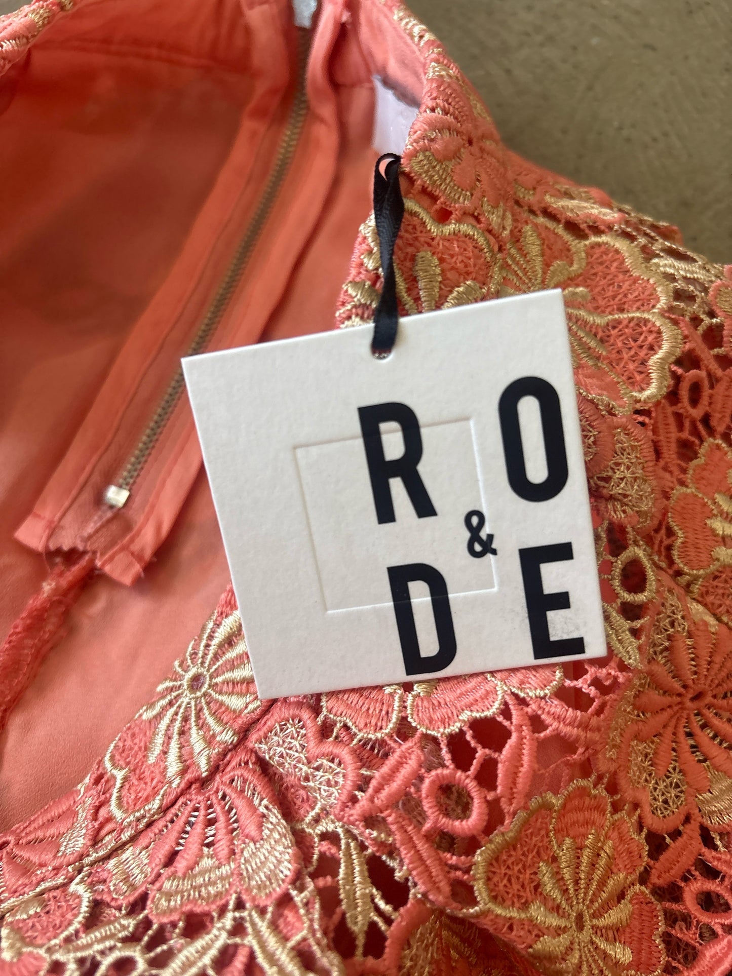 RO & DE coral/multi Lace Skirt