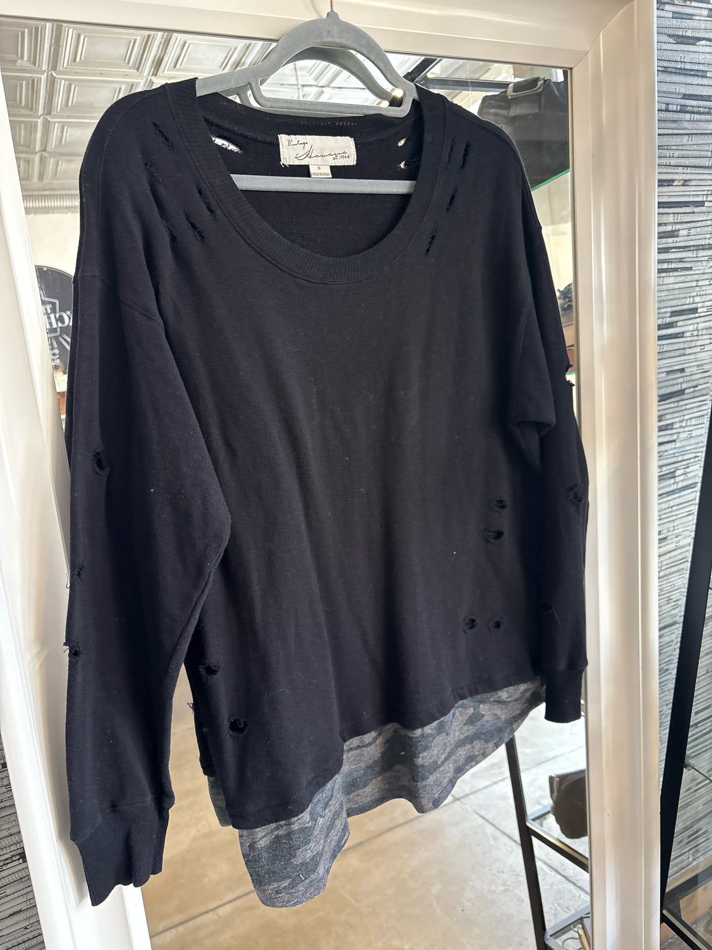 Vintage Havana Size S Black Sweatshirt/Hoodie