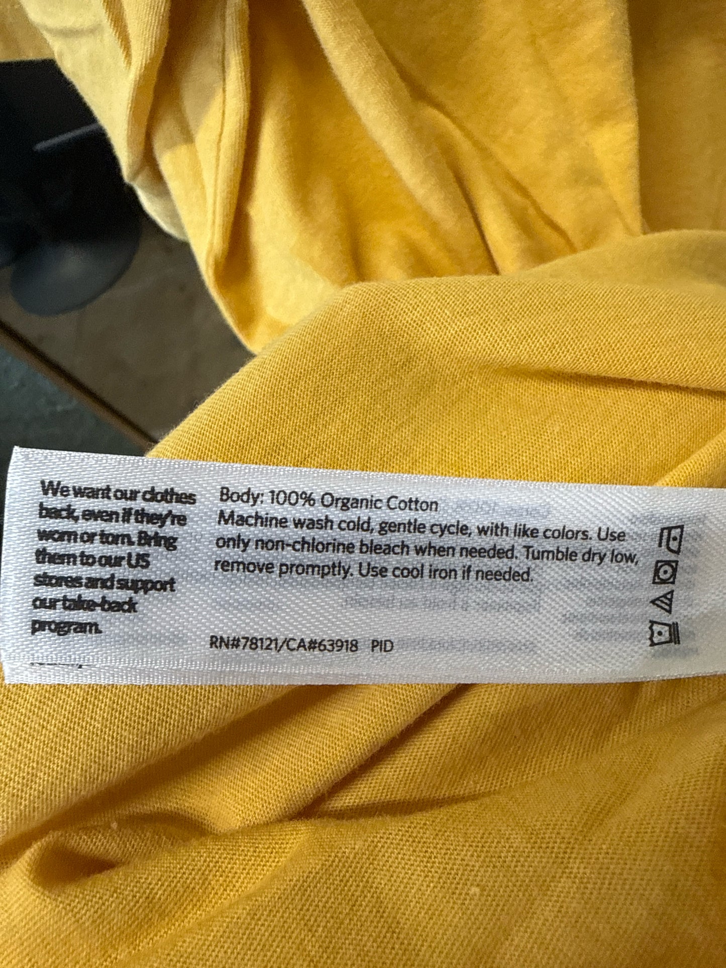 EILEEN FISHER Size L Yellow Tee