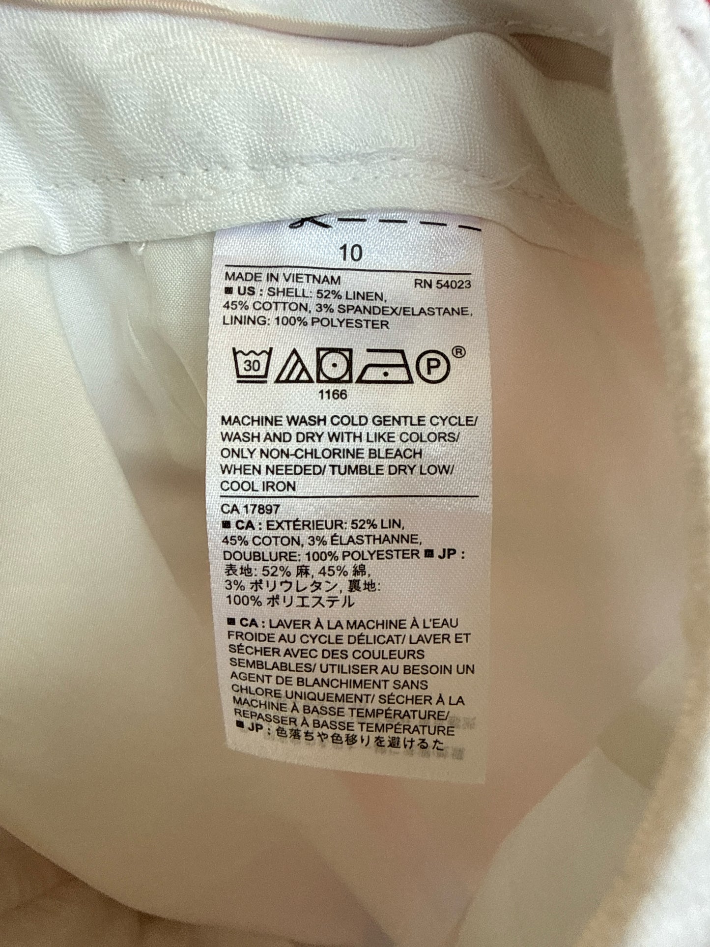 Banana Republic Size 10 White Pants