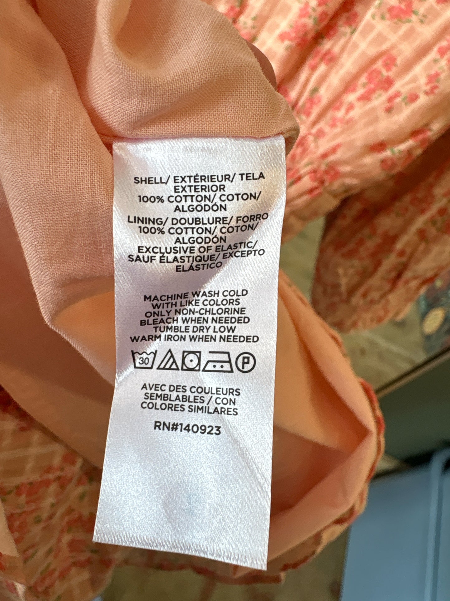 LOFT Size M Peach Floral Dress