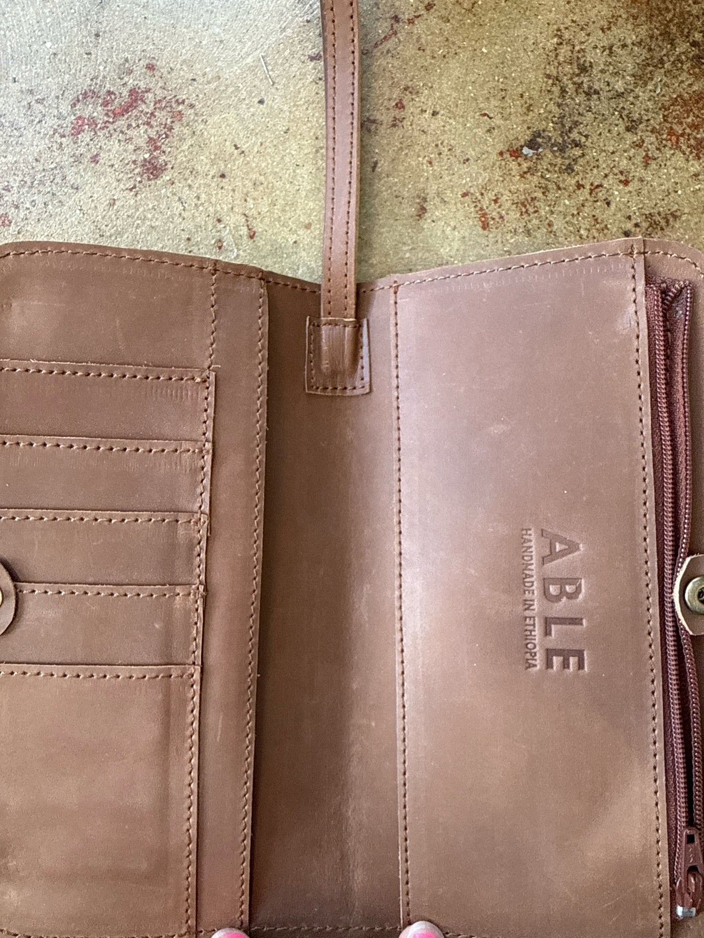 able Brown Wallet/Wristlet