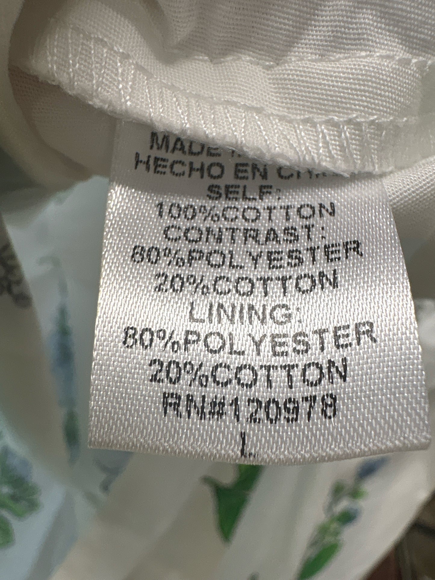entro Size L White/Blue/Green Top