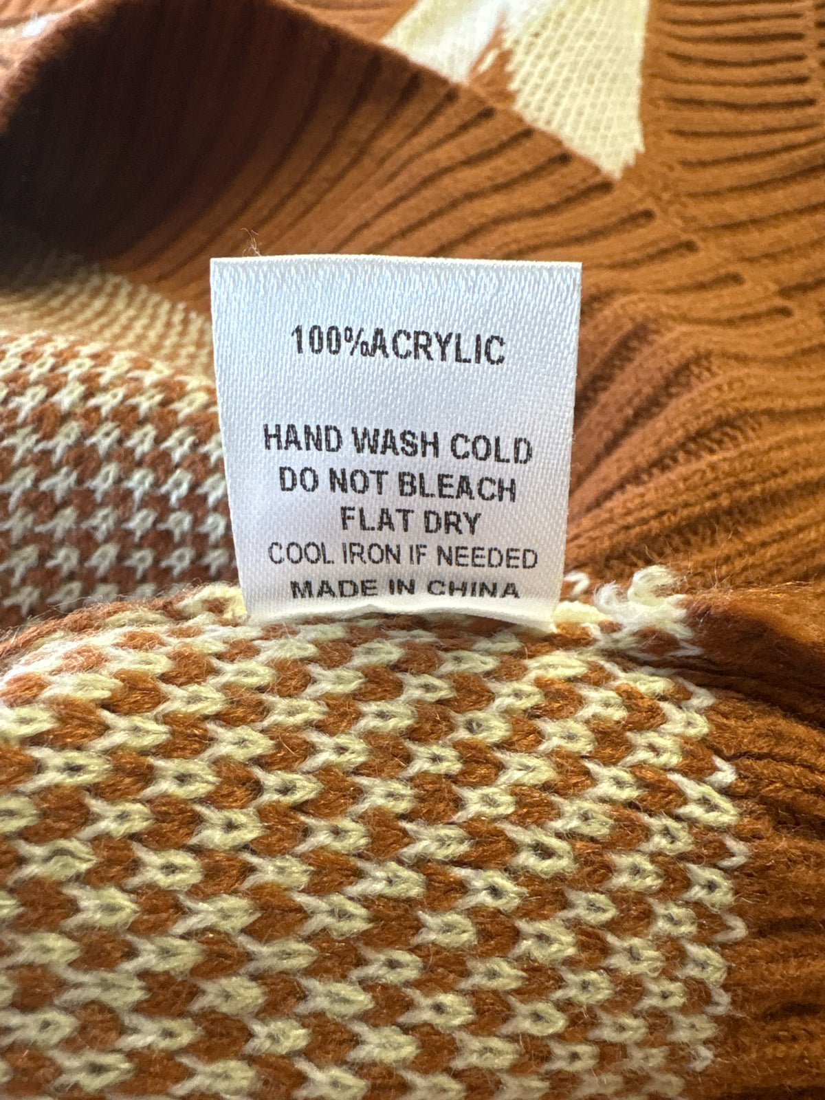 Sage the Label Size S Burnt Orange/Cream Plaid Vest