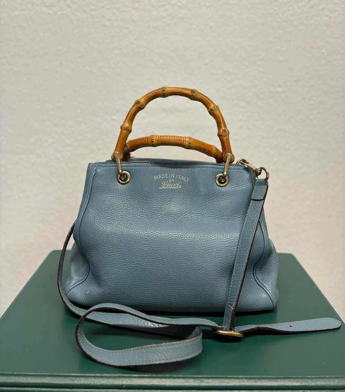 Gucci Light Blue PEBBLED Bag