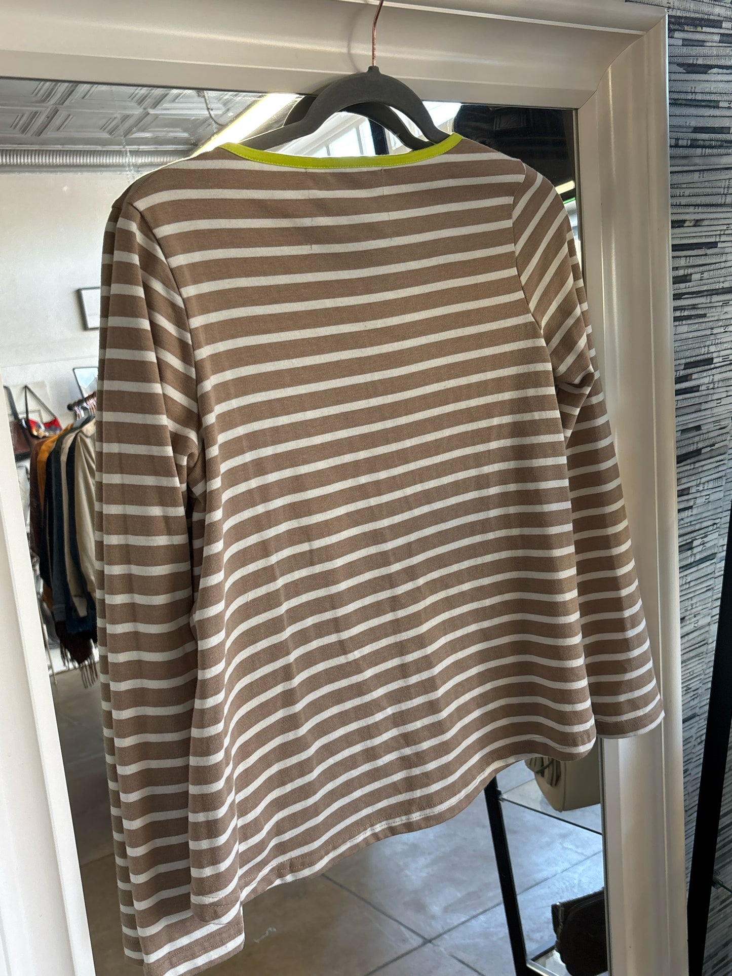 Anthropologie Size XS Brown/Multi Stripe Top