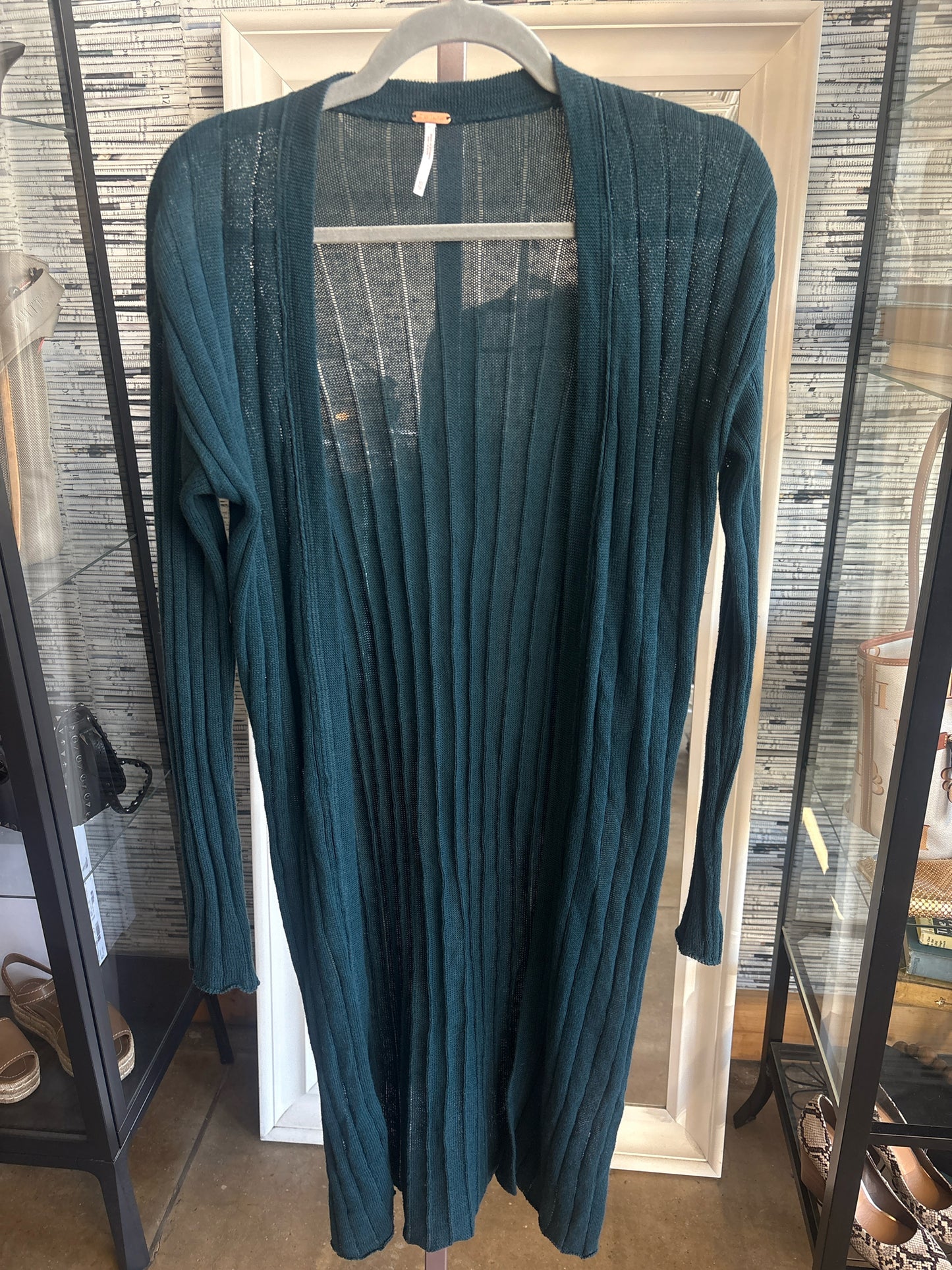 free people Size XS Dark Teal Ribbed Cardigan