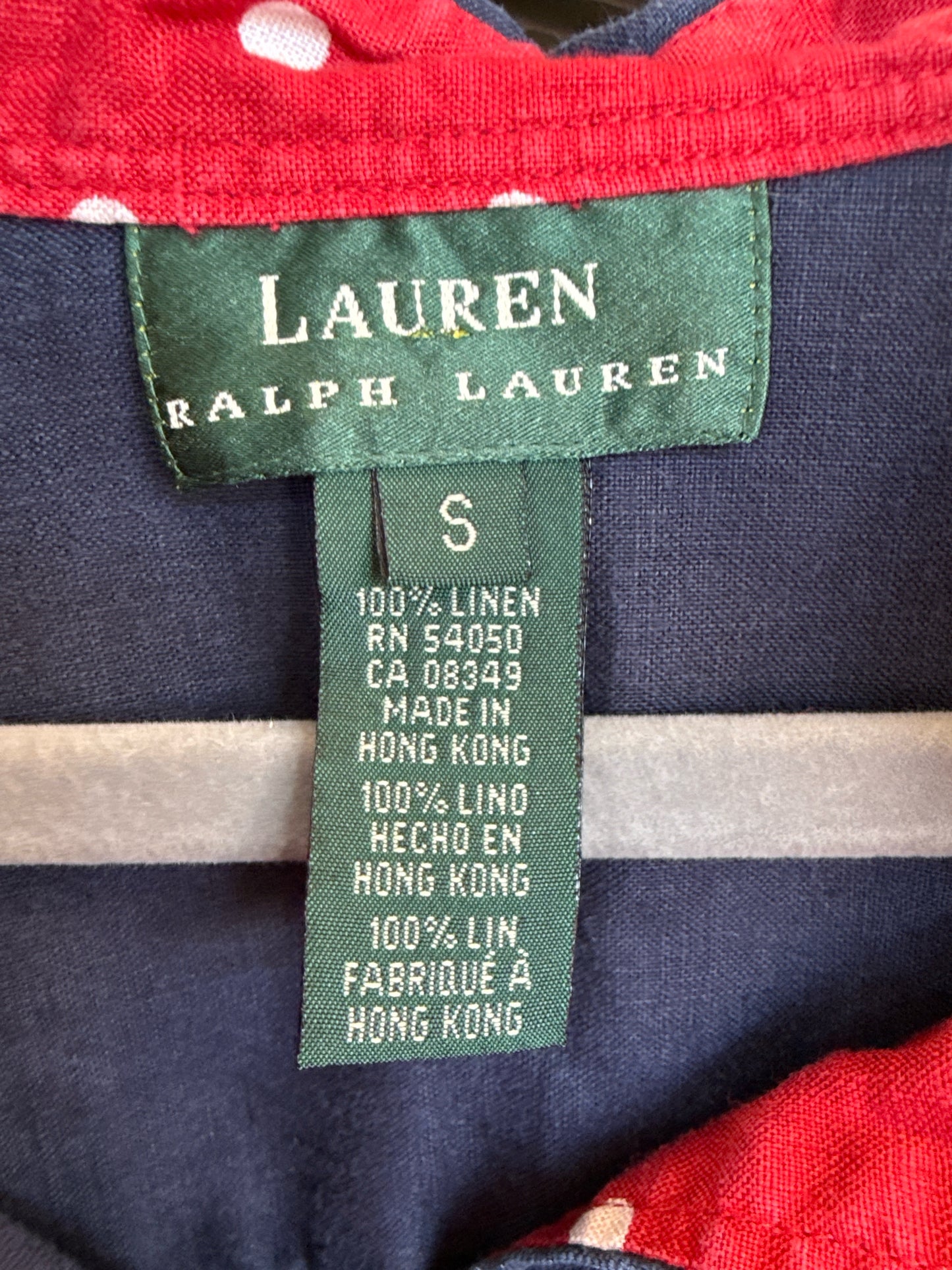 Lauren Ralph Lauren Size S Navy/Red Top