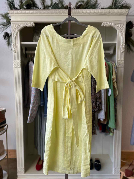 So Good Linen Size M-L Neon Yellow new w/tags Dress
