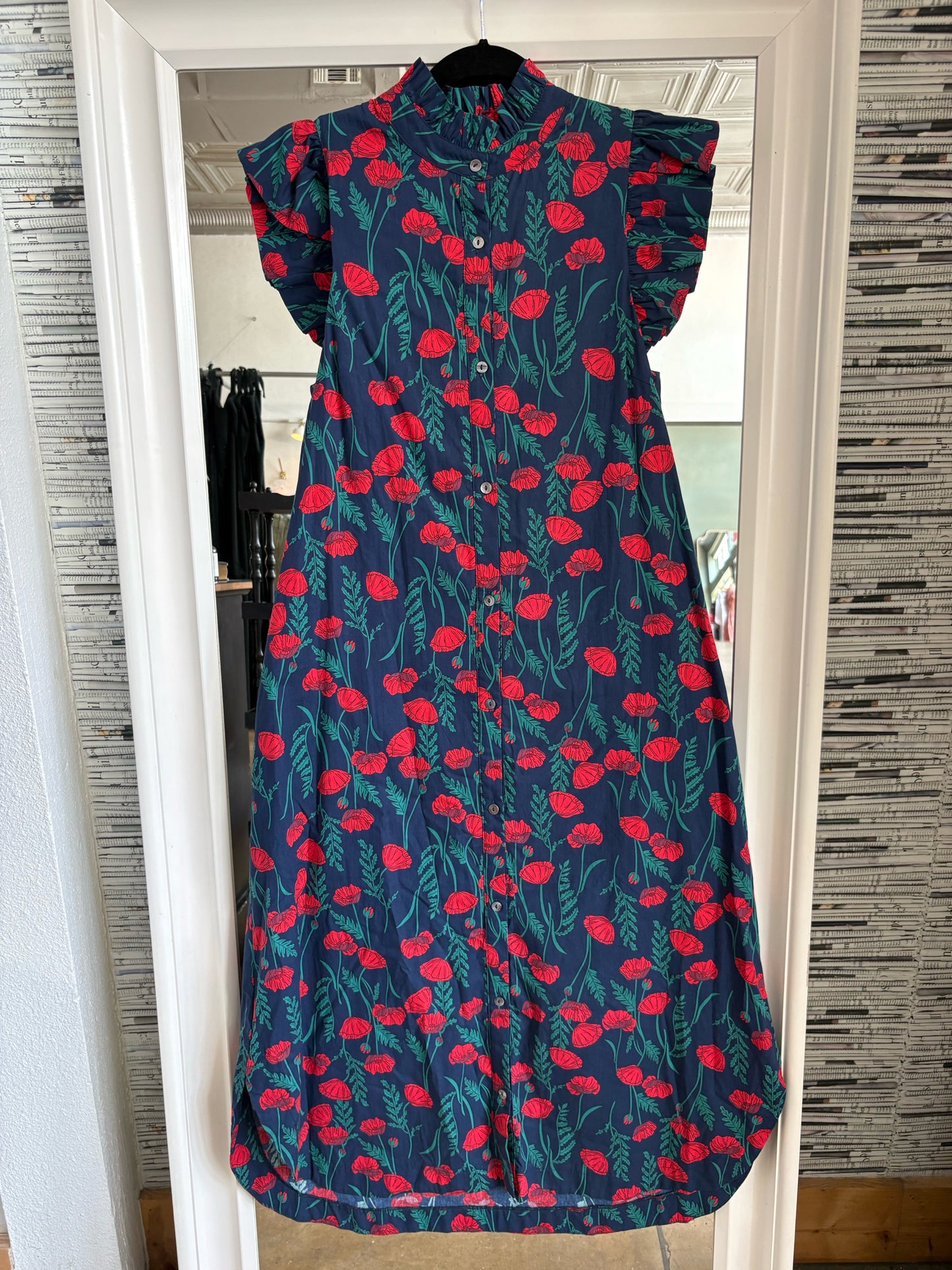 entro Size S navy + red Dress