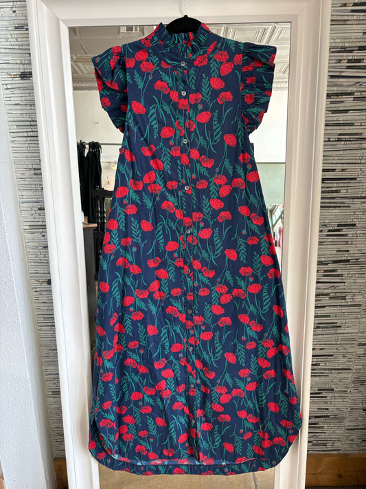 entro Size S navy + red Dress