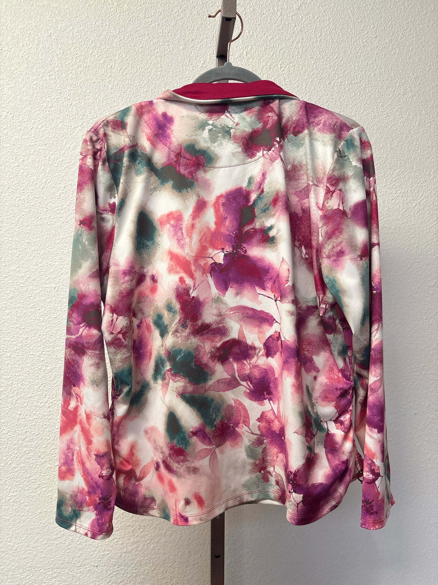 CHICO'S Size 3 white/multi Floral Pullover/Hoodie