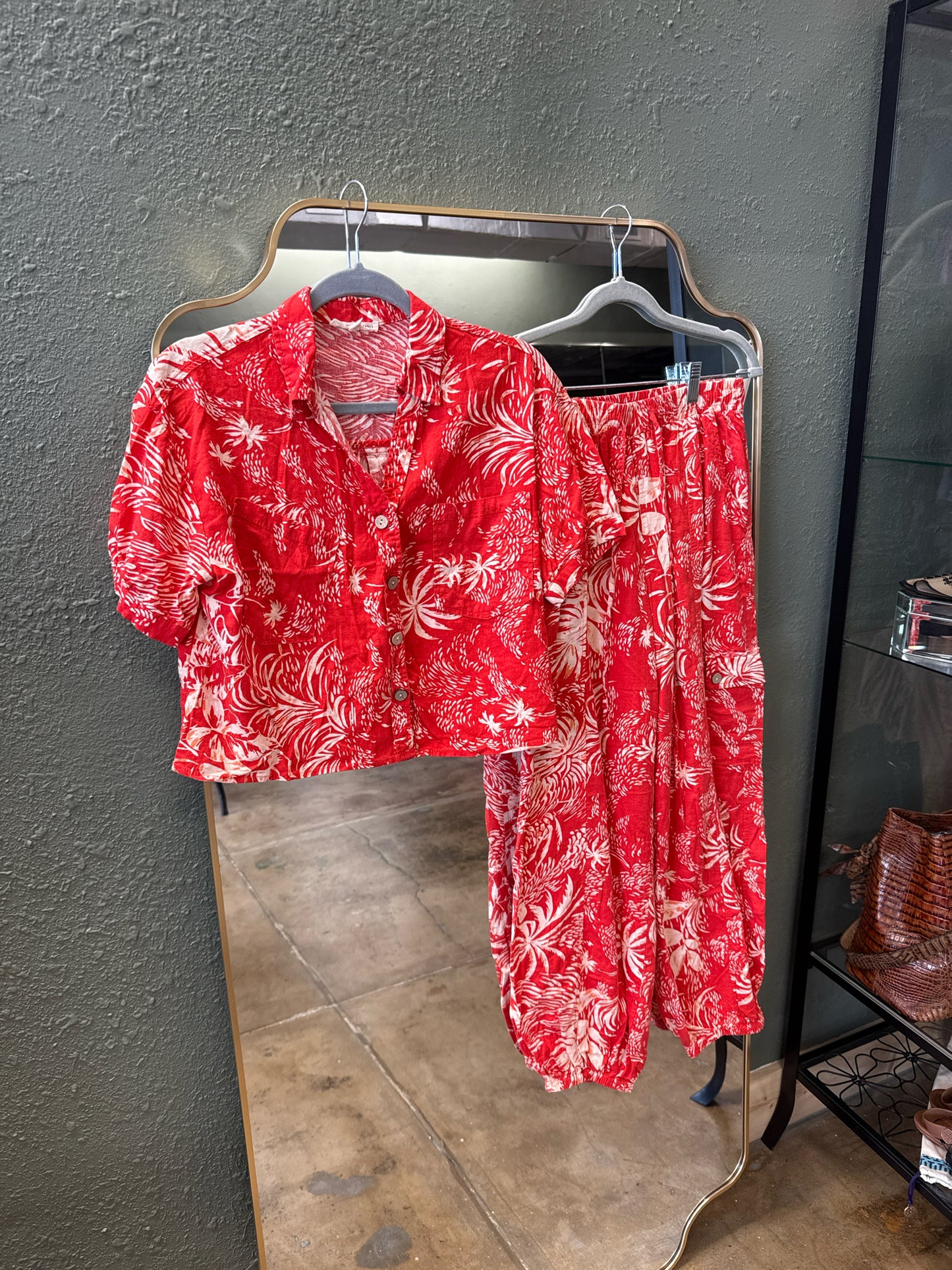 Christian Siriano Size S Red Two Piece Set