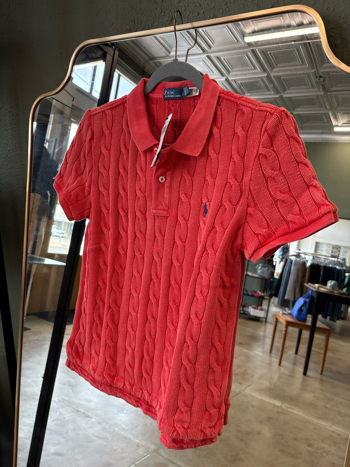 Polo Ralph Lauren Size L Coral Knit Top