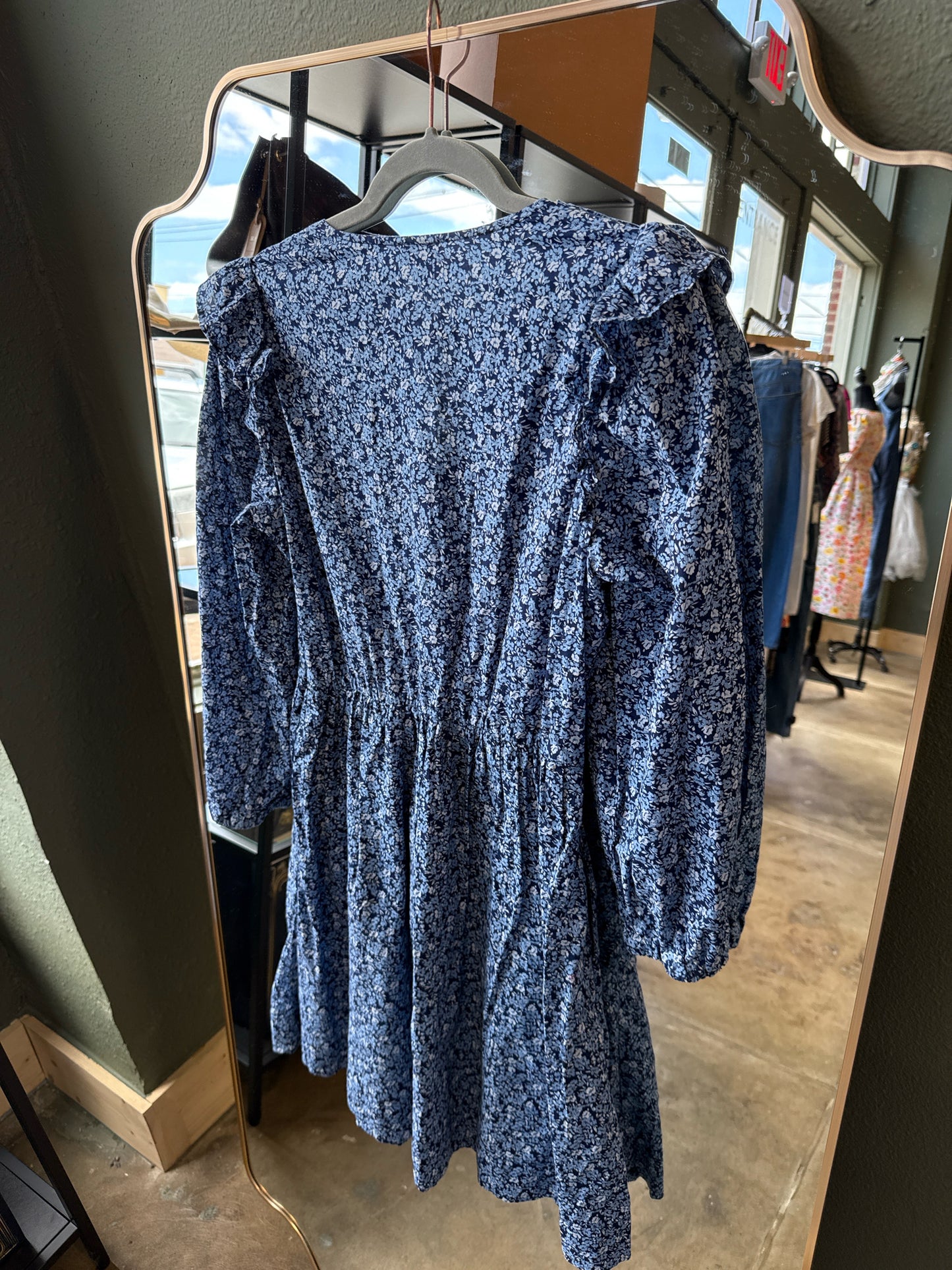 Jcrew Size S Blue Floral Dress