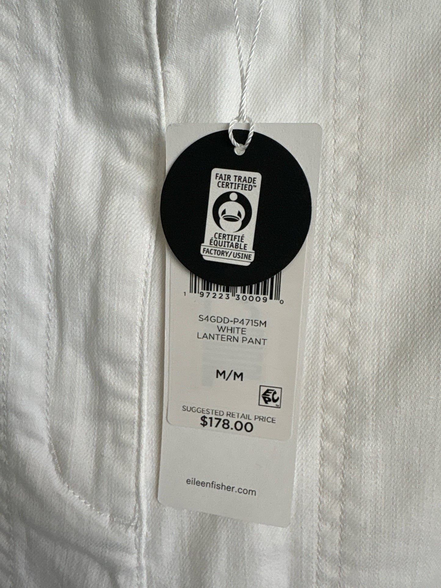 EILEEN FISHER Size M White Pants