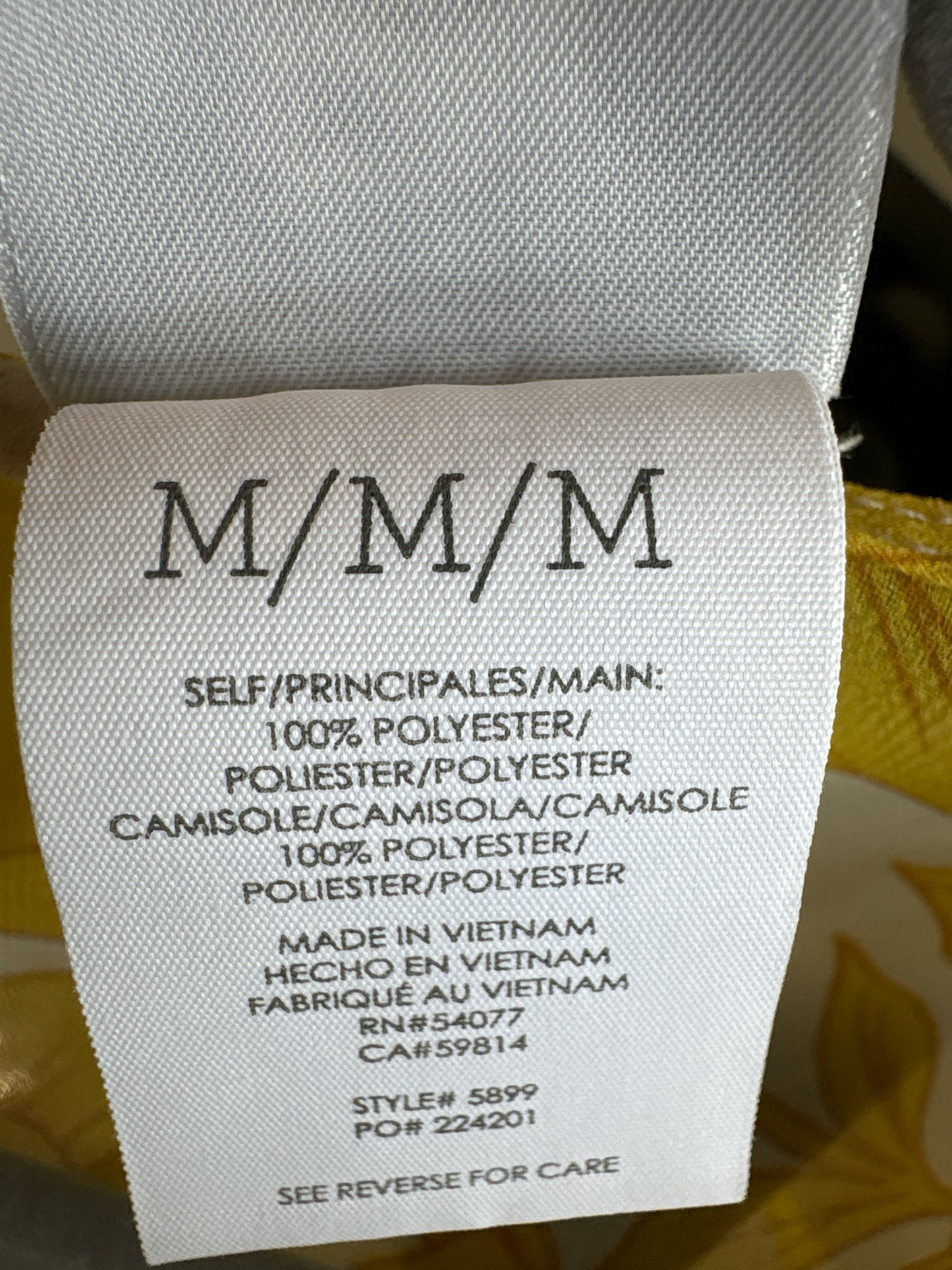 Cabi Size M cream + yellow Top