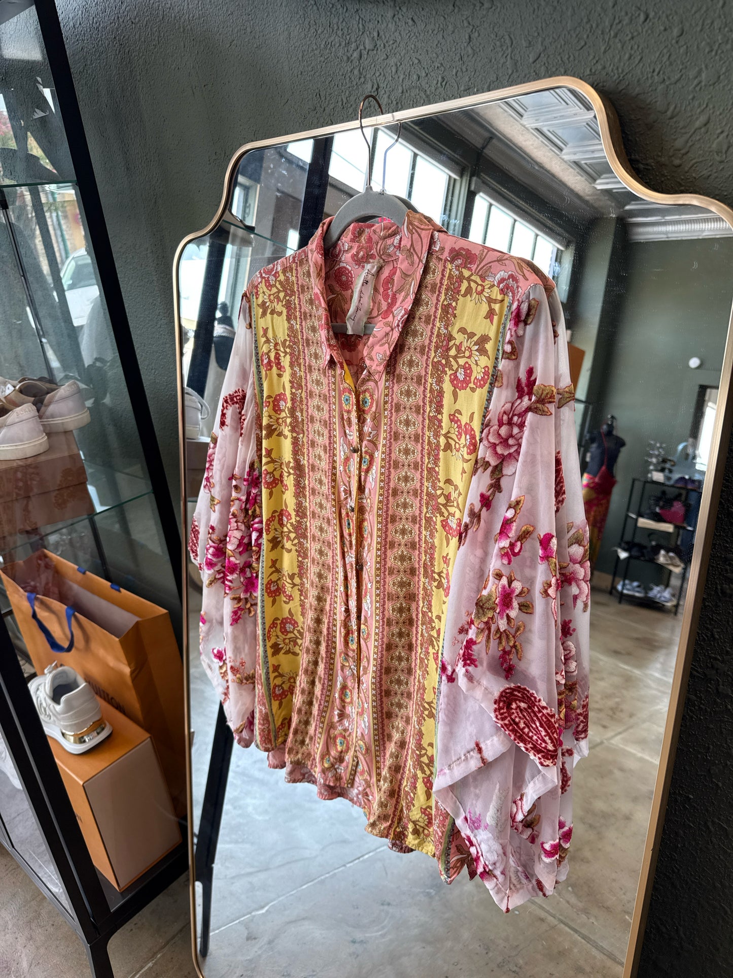 ARATTA SILENT JOURNEY Size XL Pink/Yellow Top