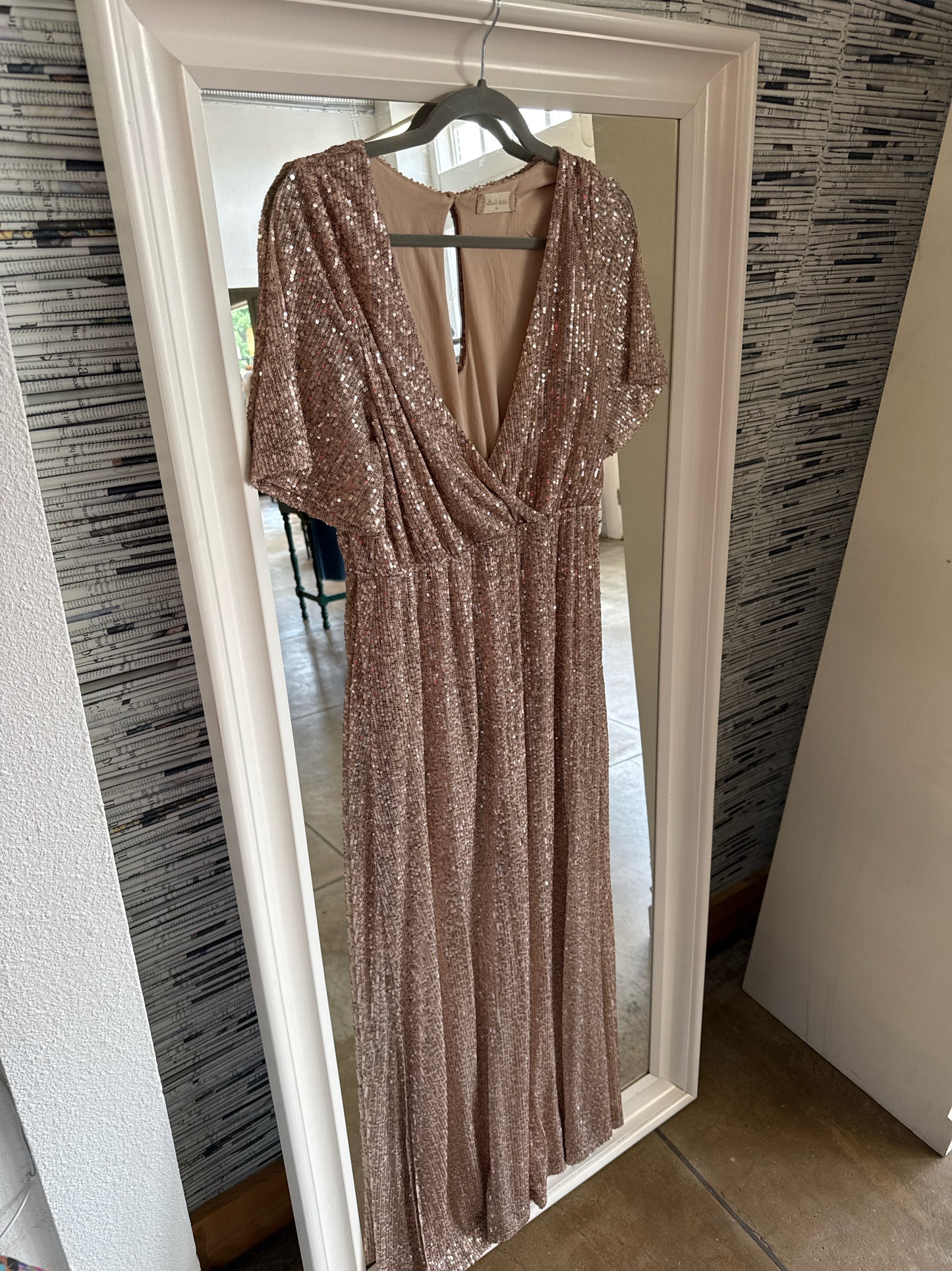 Altar'd State Size M Gold Sequin Dress