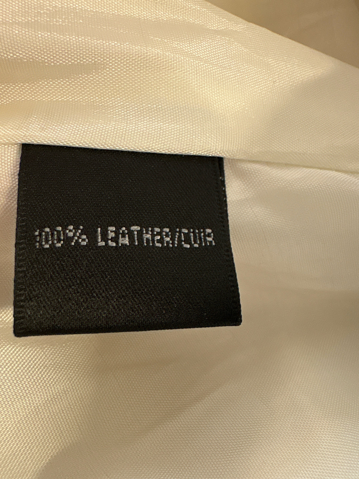 Lafayette 148 Size 4 Gold Leather Blazer