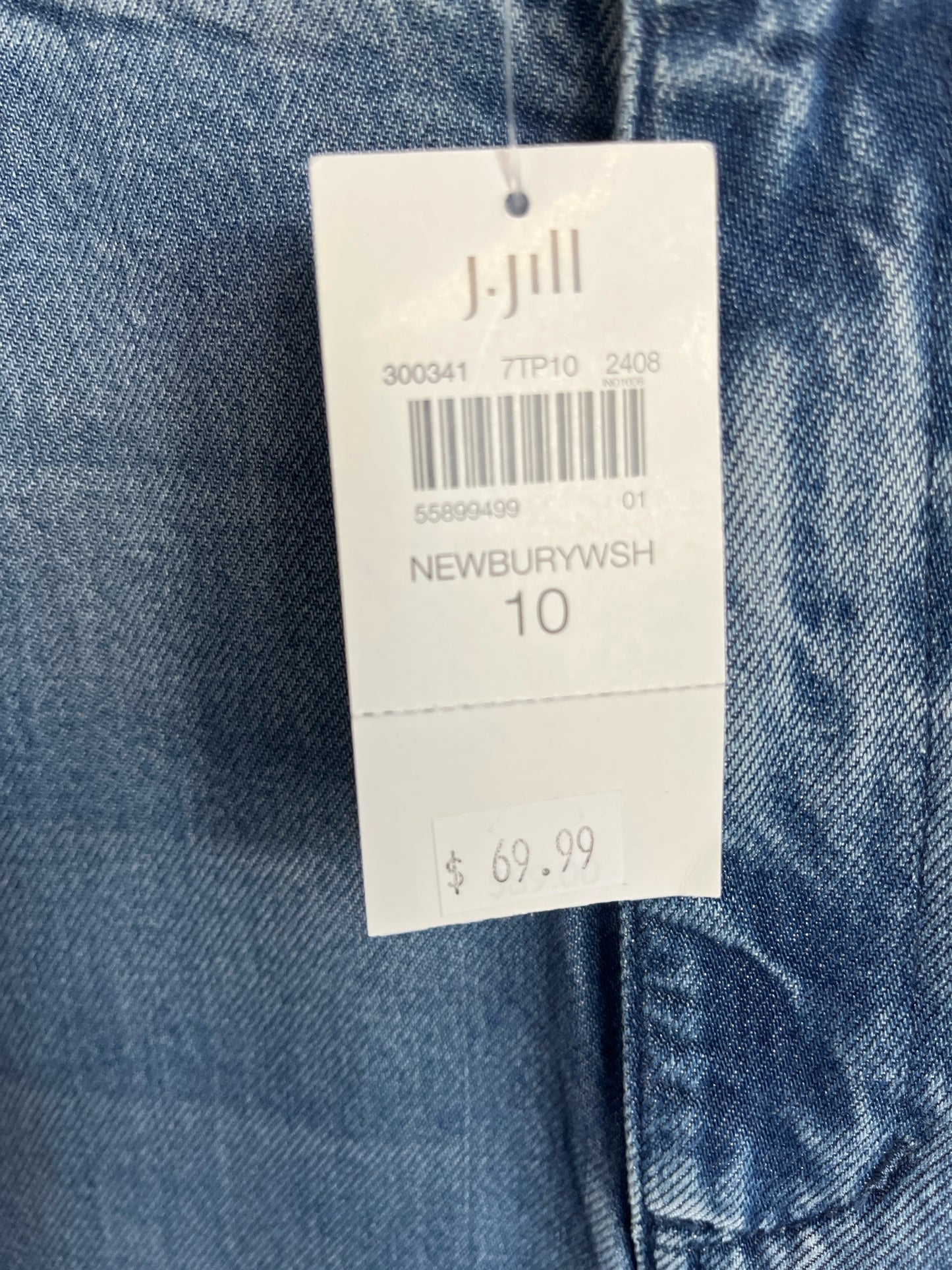 J. JILL Size 10 Denim midi Skirt