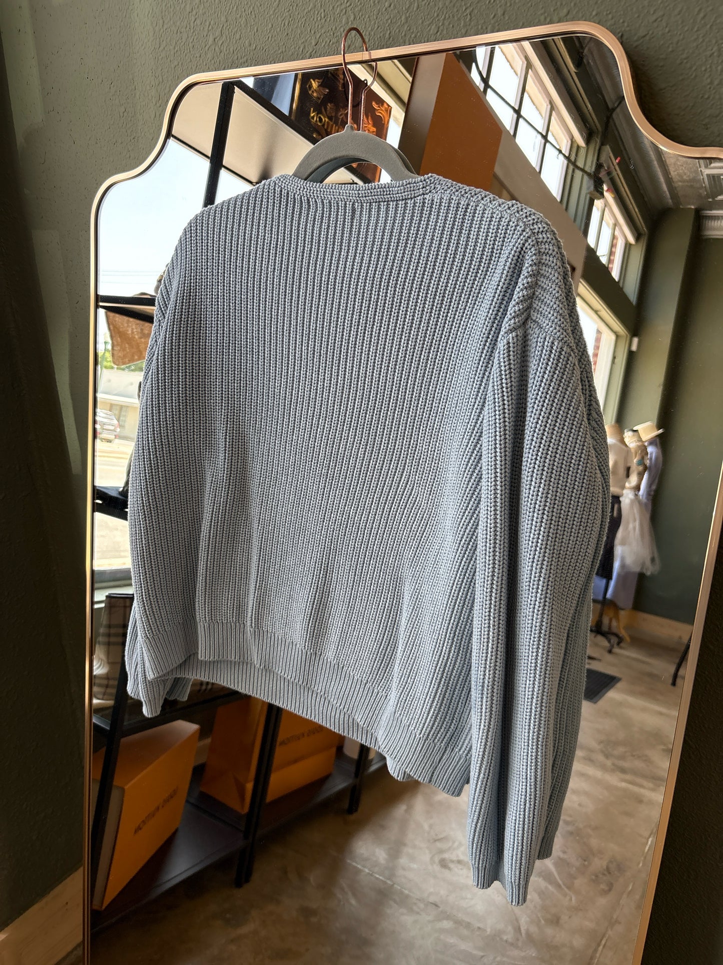 Quince Size S Blue Sweater