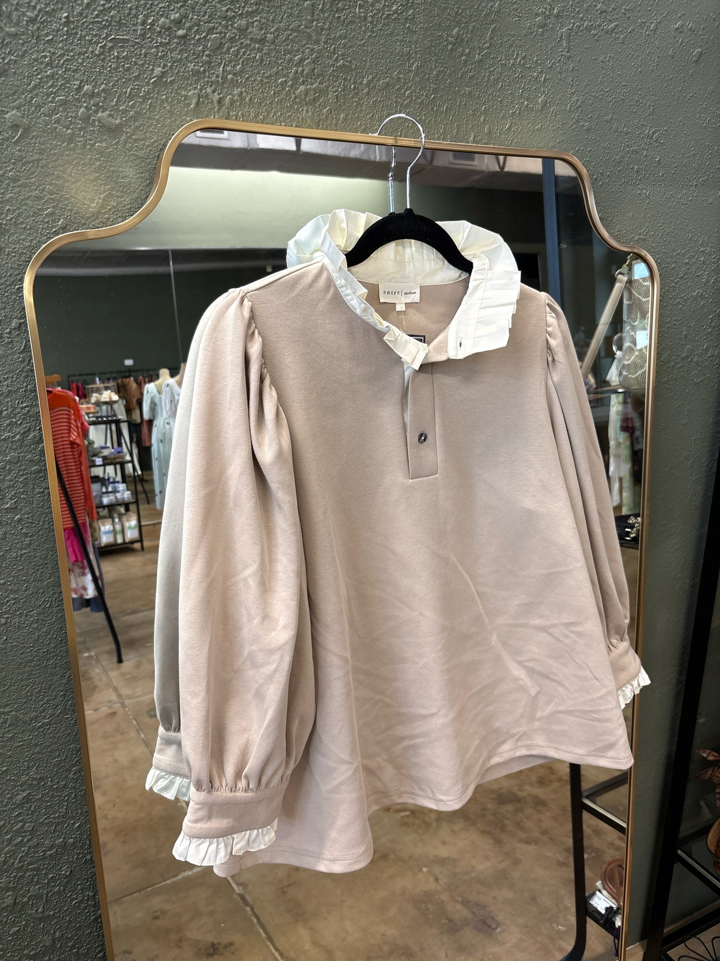 entro Size M Brown Top