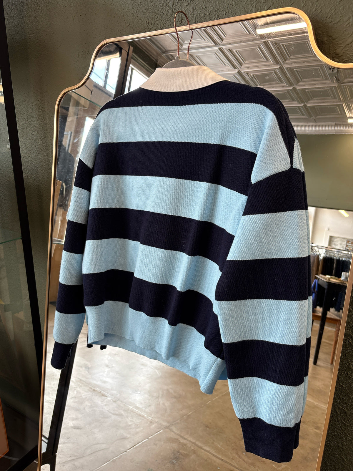 ZARA Size M Blue Stripe Sweater