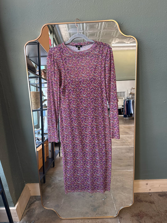 AFRM Size L Purple/Multi Floral Dress