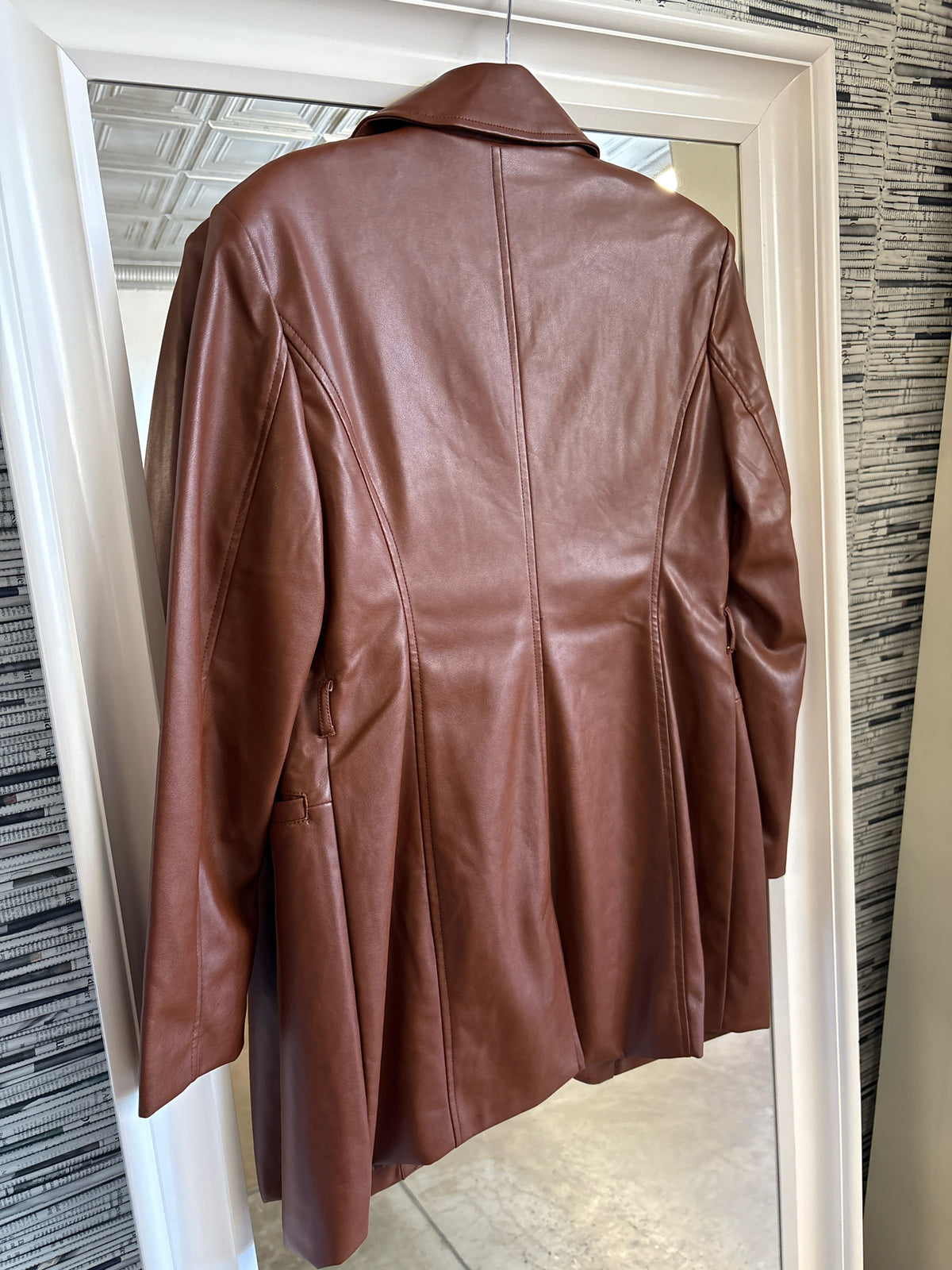 Avec Les Filles Size M Brown Leather Jacket