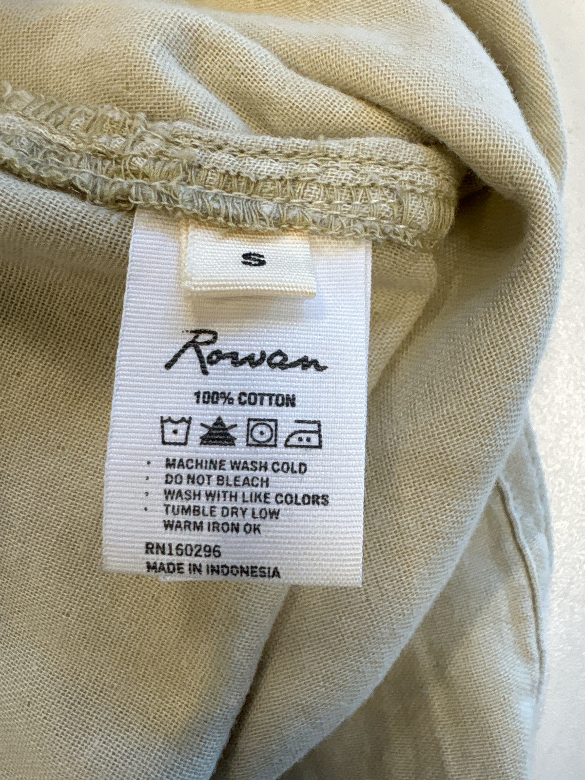 Rowan Size S Beige Top