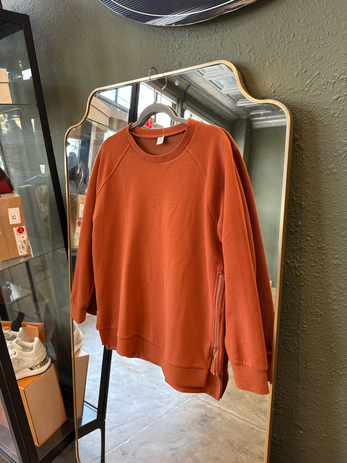 Anrabess Size S Orange Sweatshirt/Hoodie