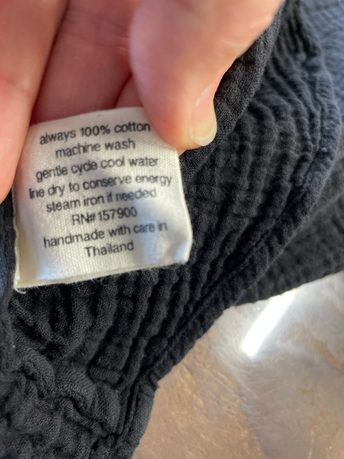 Honest Cotton Size One Size Black Top