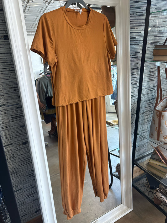 CAPELLA APAREL Size S Burnt Orange Two PC Set