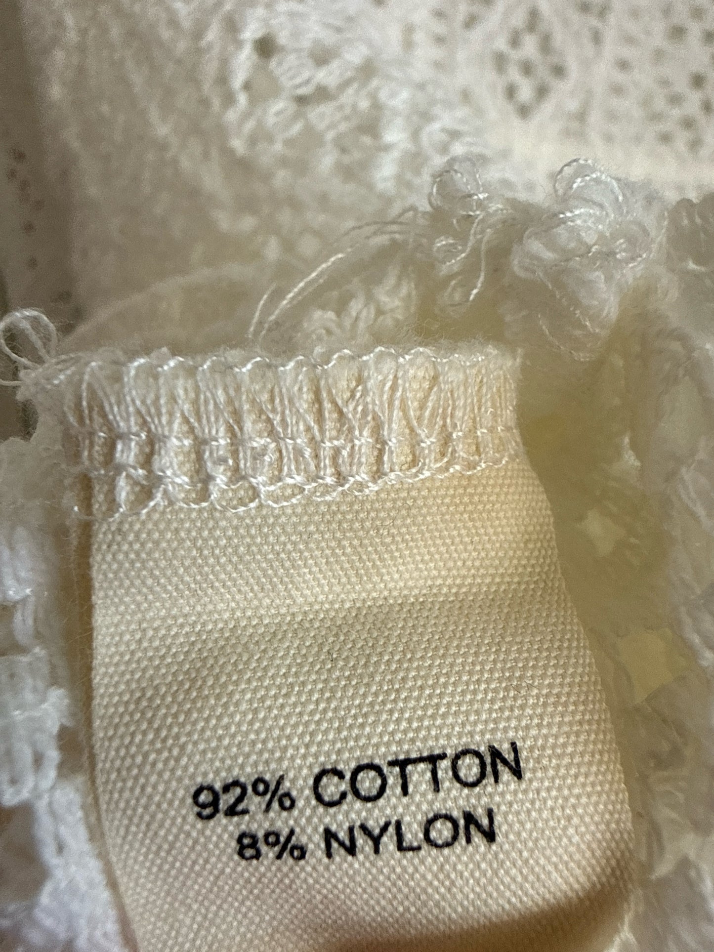 marled Size M Ivory Crochet Top