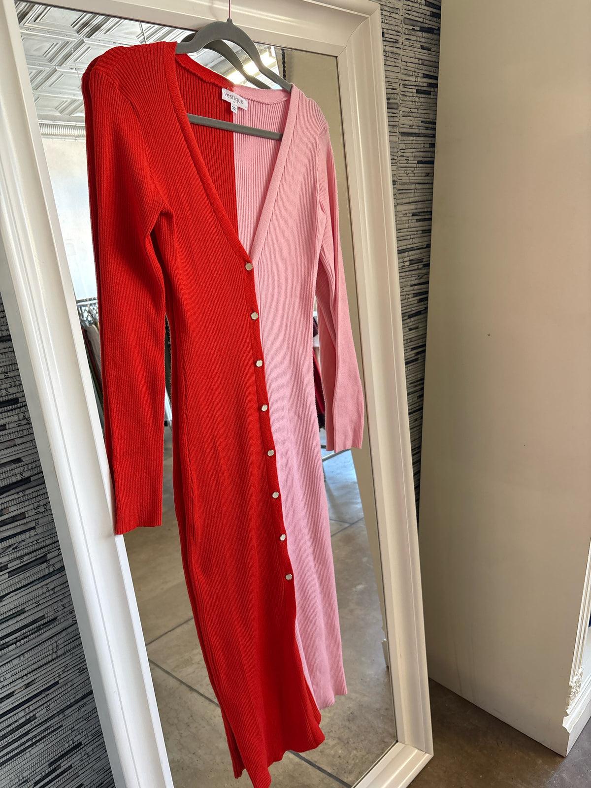 Vestique Size S orange and pink Knit Dress