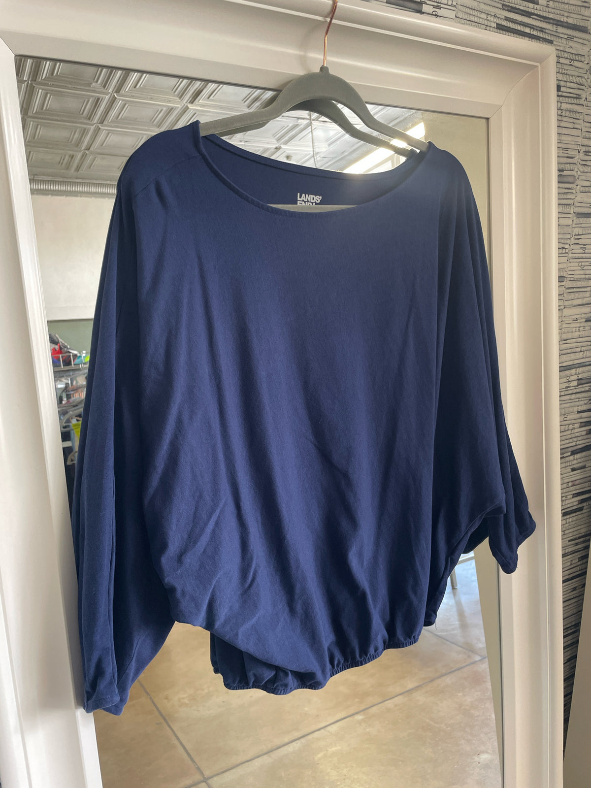 Lands End Size S Navy Top