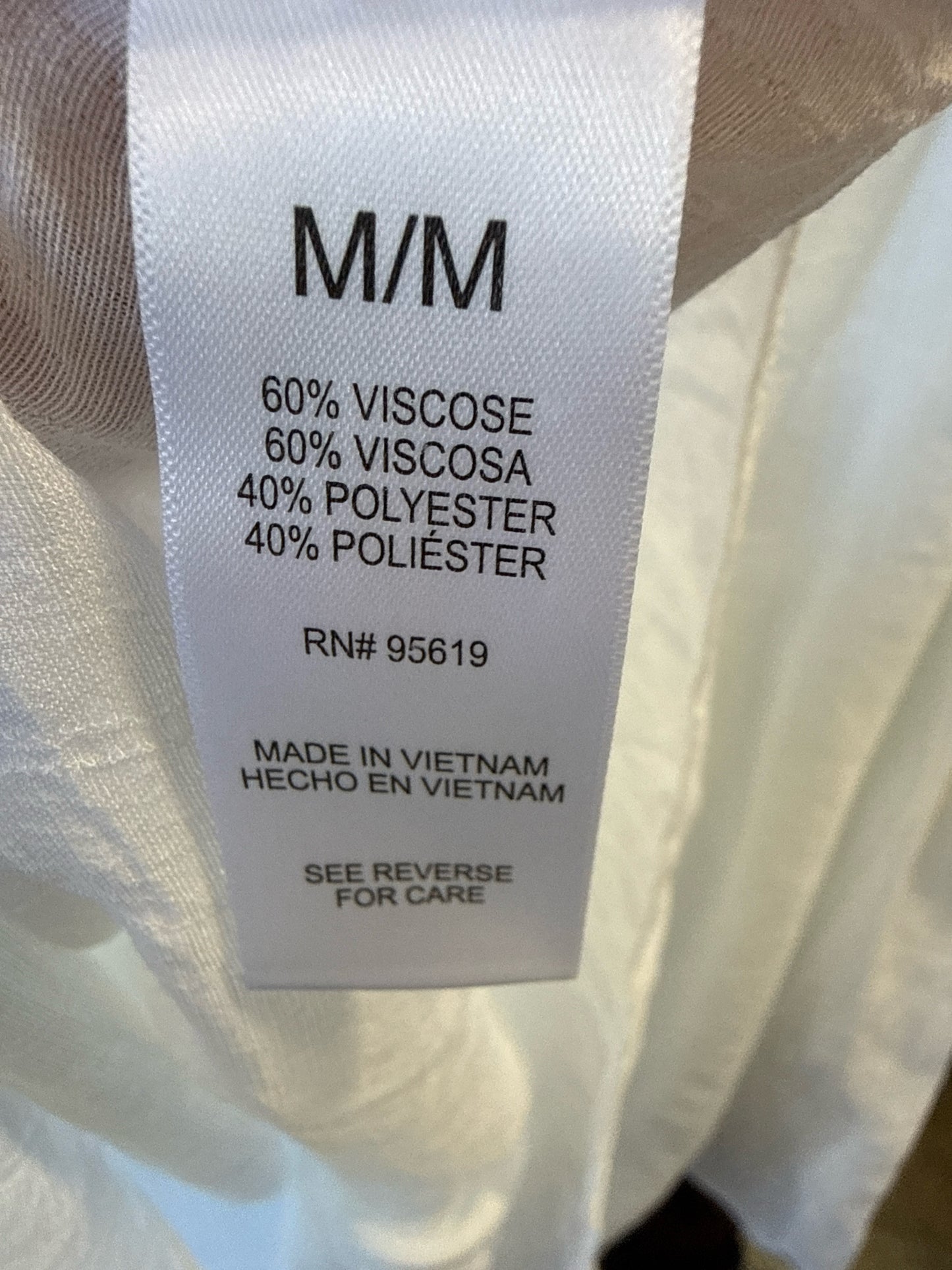 Cristina B Size M White Top