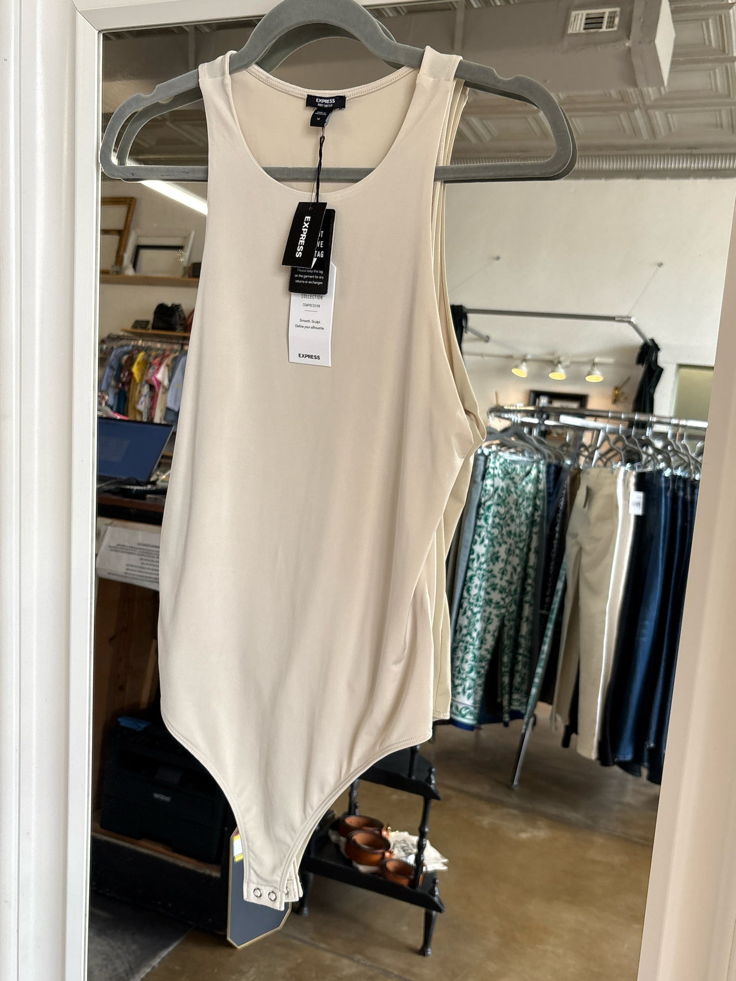 EXPRESS Size M Cream Bodysuit