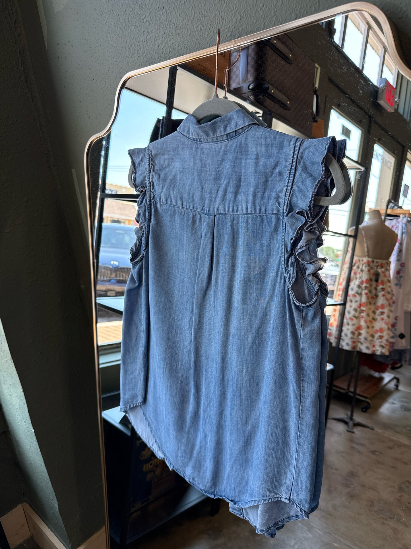 who what wear Size XS Denim Top