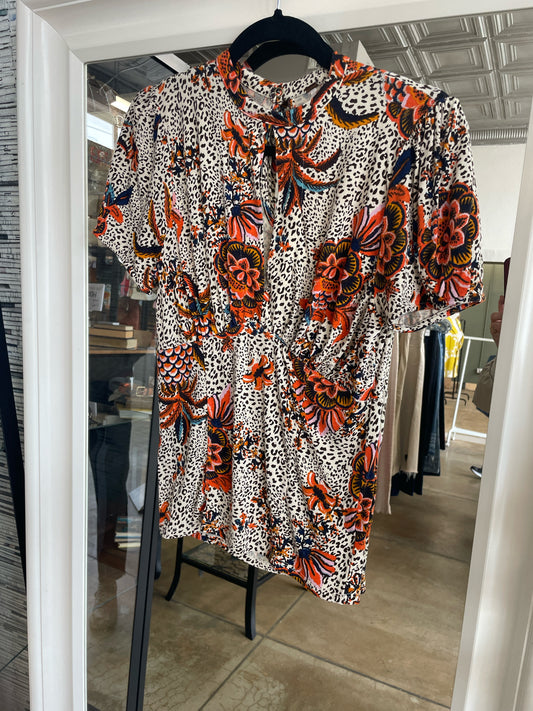 free people Size M Animal Print/Floral Top