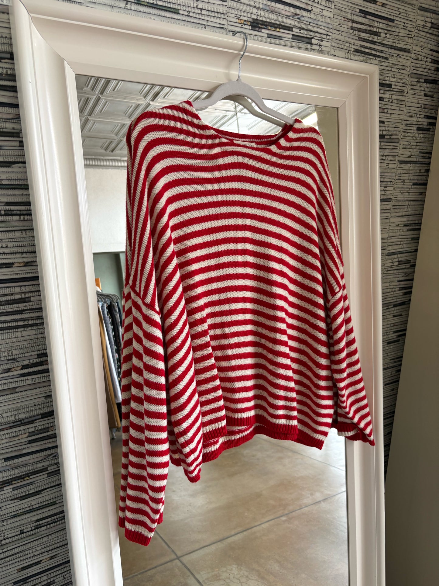 Size S Red/White Sweater