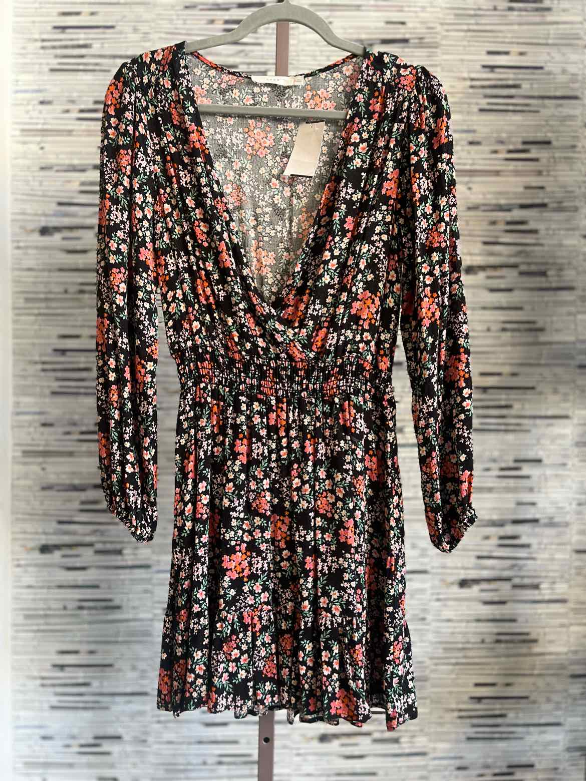 Lush Size S Black/Multi Floral Dress