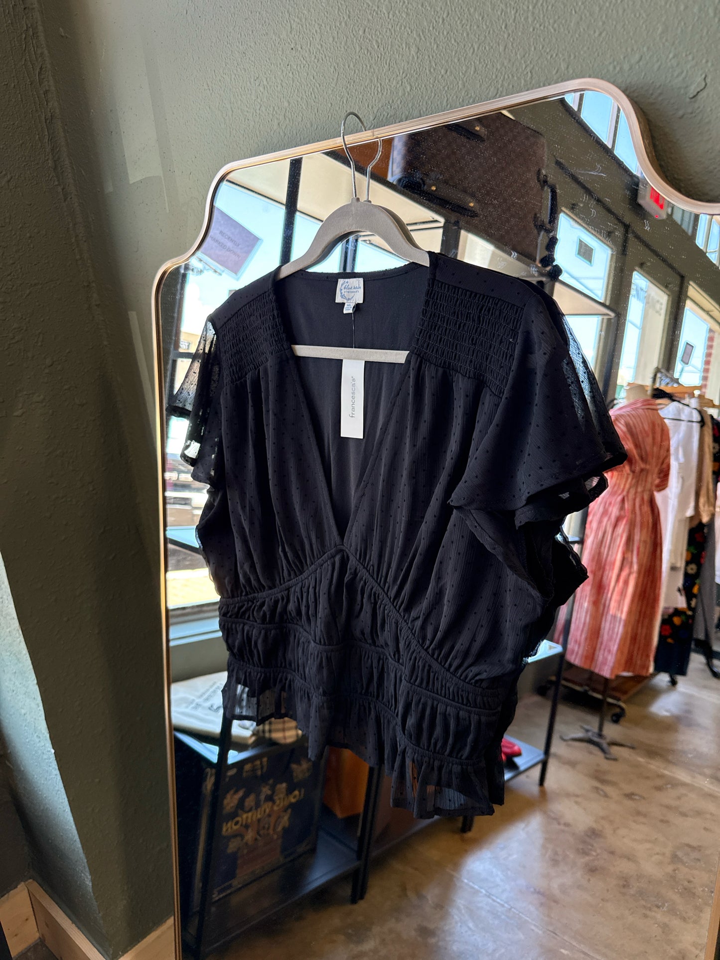 Blue Rain Size XL Black Top