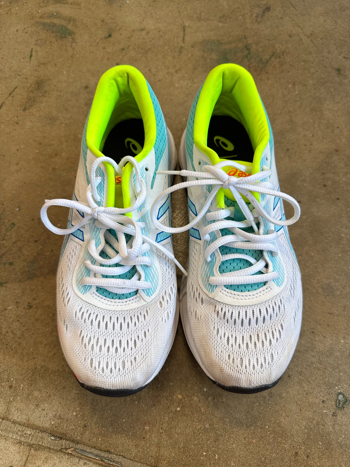 Asics Shoe Size 8.5 White/Green Sneakers