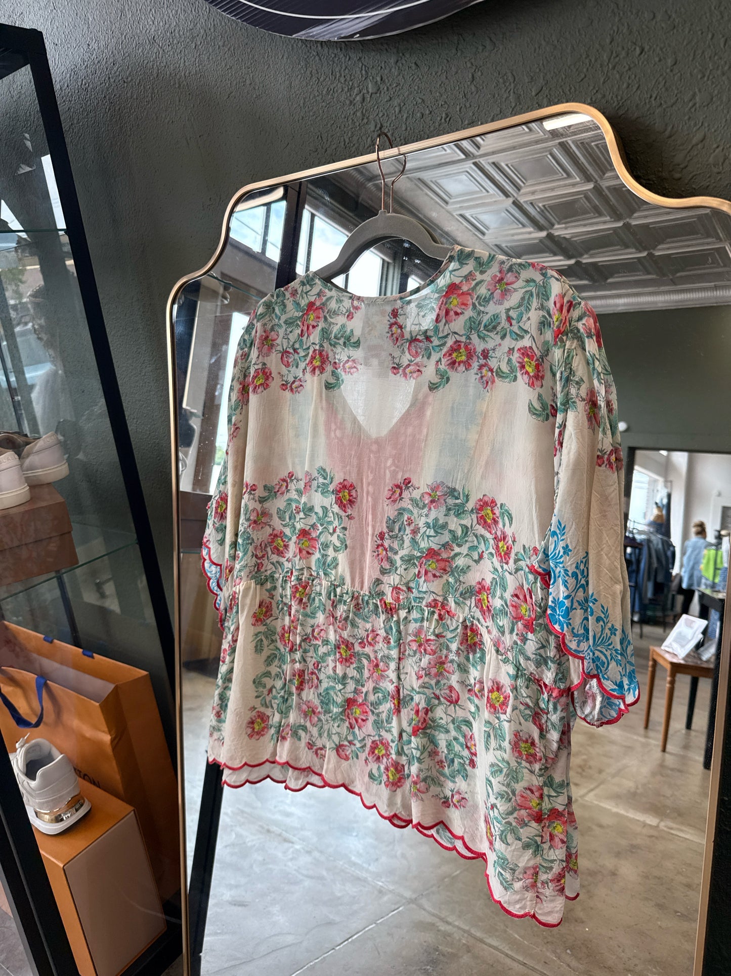 Johnny Was Size S Cream/multi Top