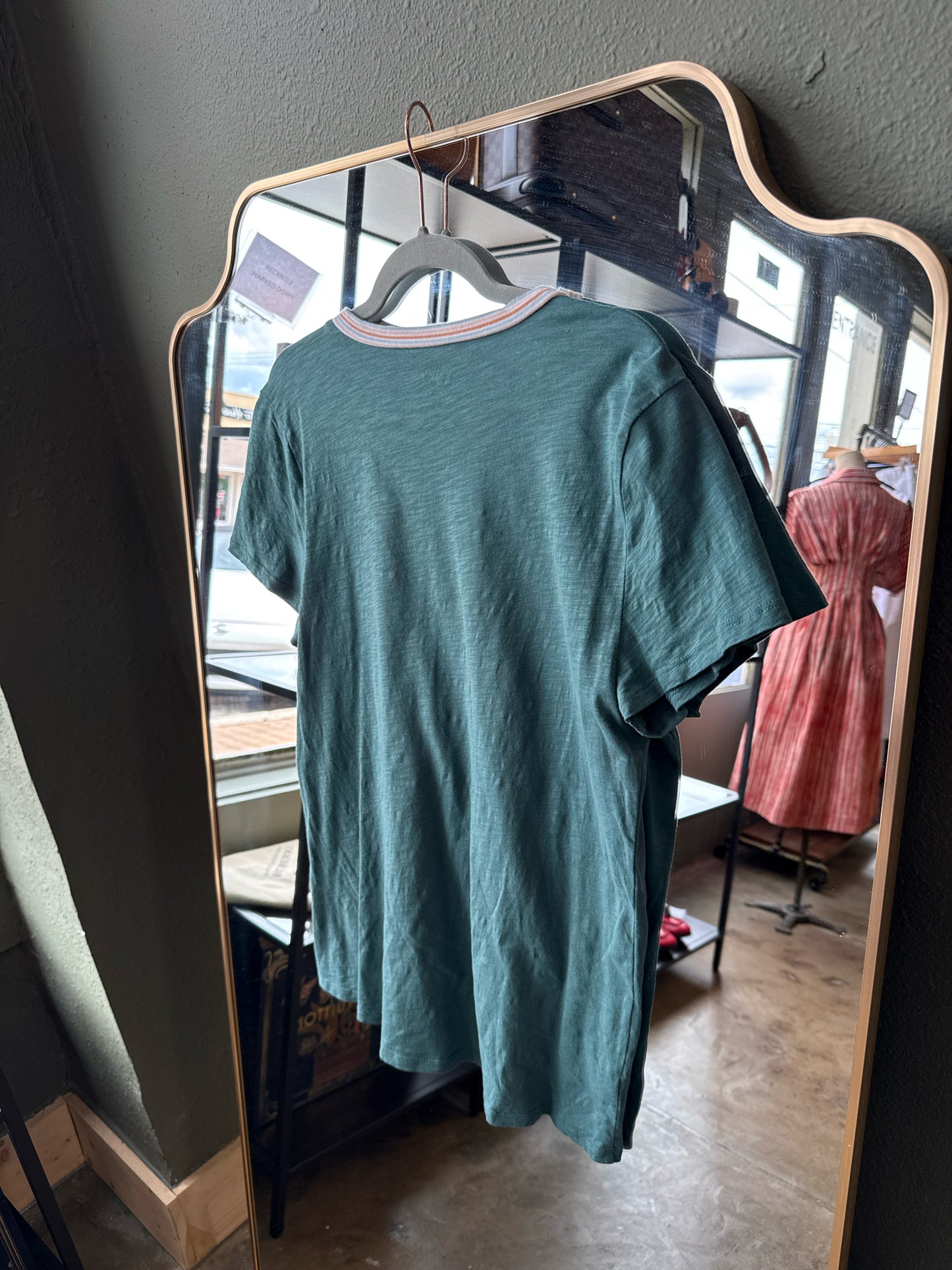 LOFT Size L Teal Tee