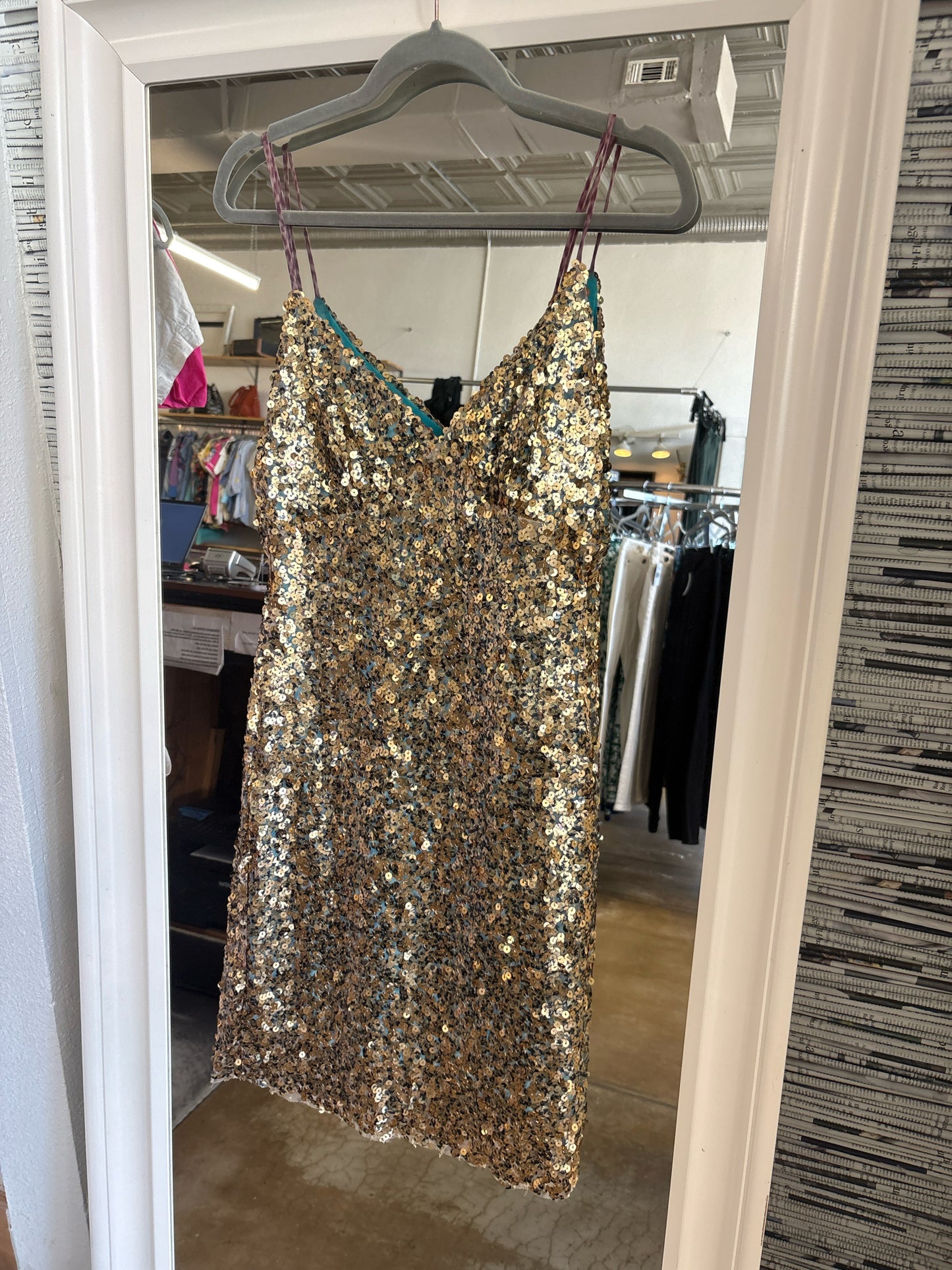 pearl Size 8 multi Sequin Dress